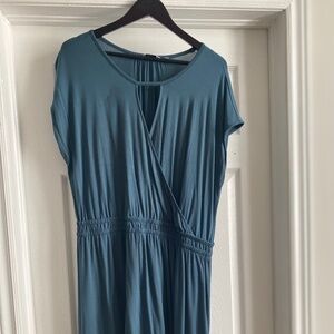 Teal Cross Top Dress